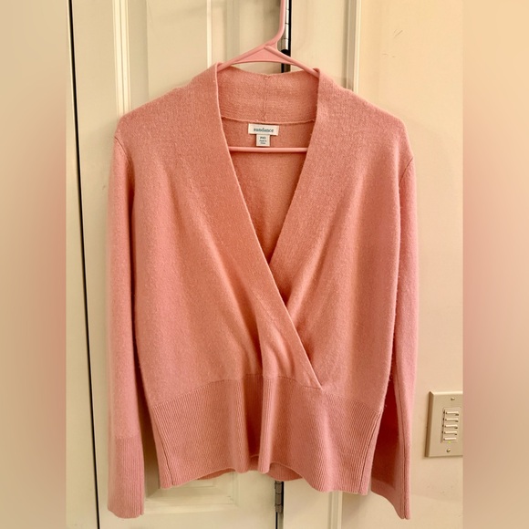 Sundance Eva 100% Cashmere Wrap Sweater in Rose Pink Size Petite XS πππ - Picture 3 of 6